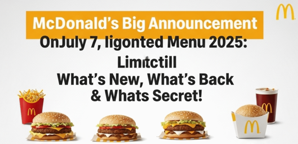 McDonald's Big Announcement Menu 2025
